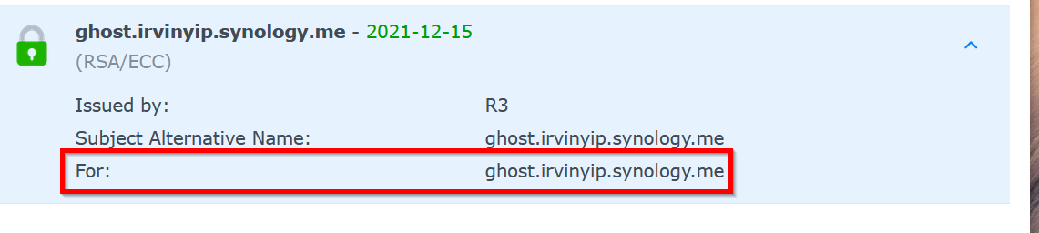 Ghost on Synology